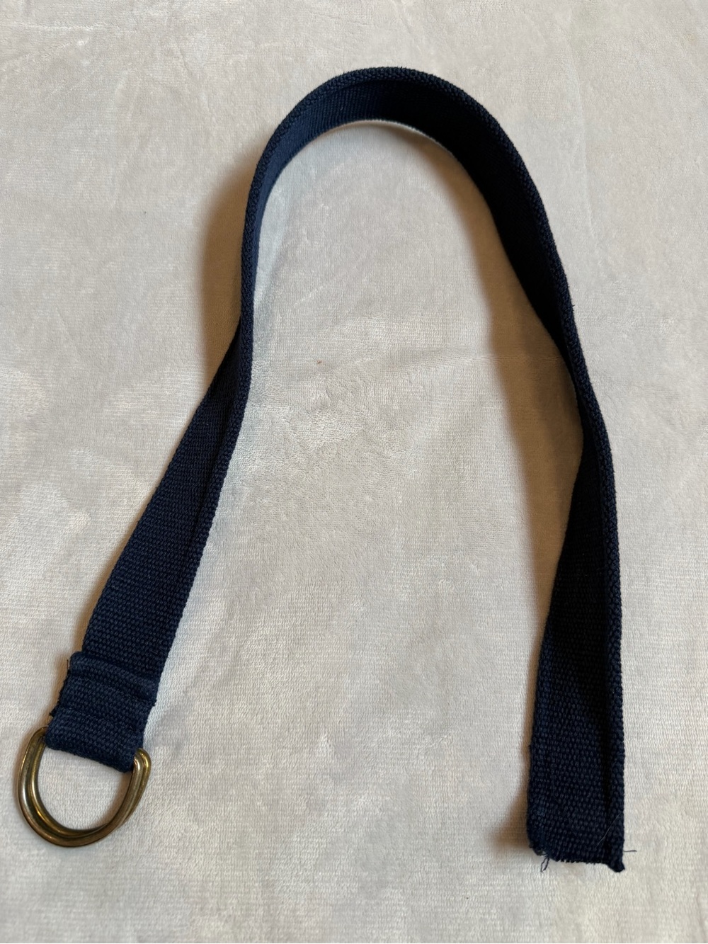 Classic Youth Boy Child Kid Navy Webbing Belt with D-Ring Gold Tone Buckle Pants